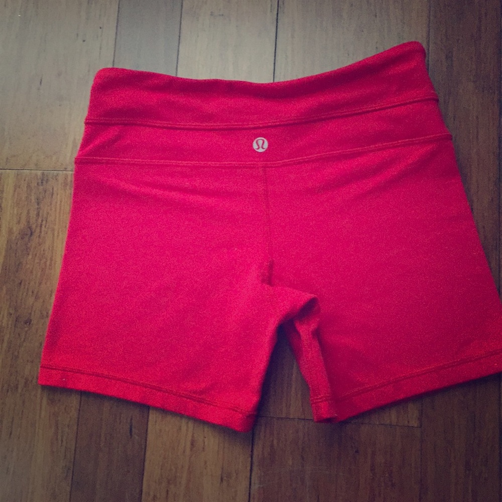 Lululemon red shorts